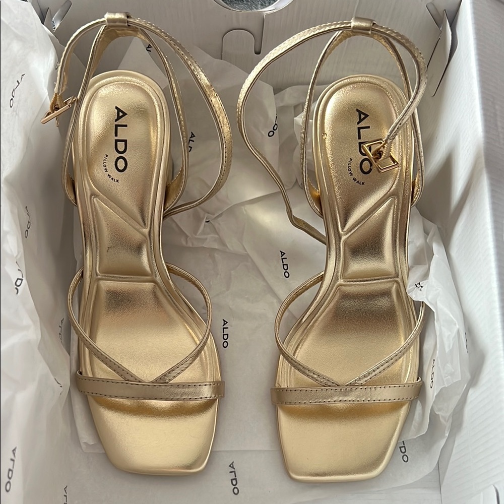 Aldo Women's Metallic Gold Heels